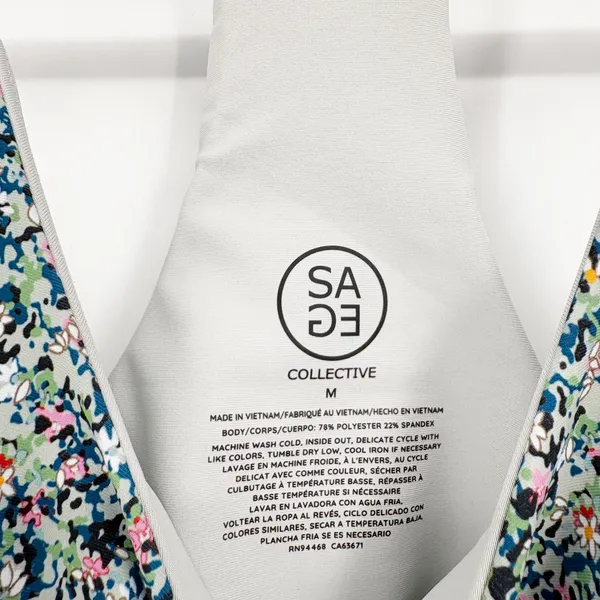 Sage Collective Womens Ditsy Floral Racerback Athletic Active Tennis Dress M - Image 4