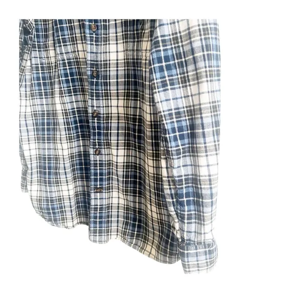 Carhartt Men’s Plaid Flannel Size XL Blue Black White Cotton Long Sleeve - Image 8