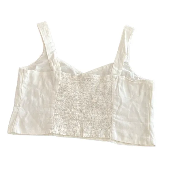 A New Day Linen cropped top size M - Image 2