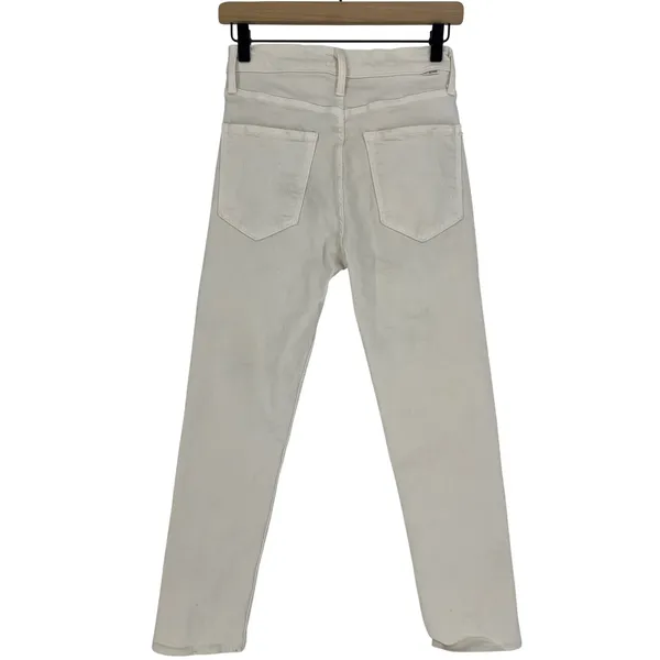 MOTHER The Tomcat Ankle Jeans Cream Puffs Ivory Straight Leg Size 26 - Image 12