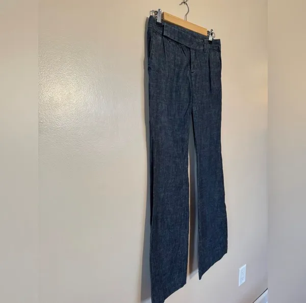 SALE! GAP Dark Denim Wider-Leg Pants Size 2L EUC - Image 3