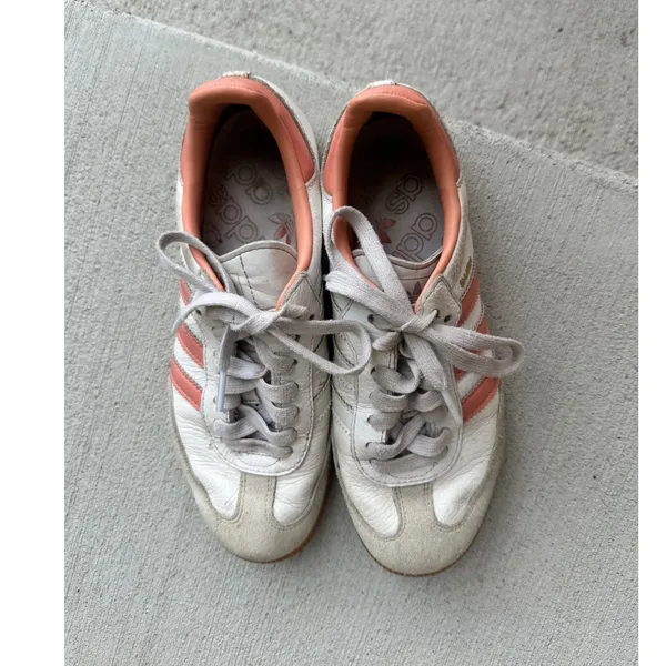 Adidas Samba OG White Coral Pink Sneakers Shoes Womens Size 6 - Image 3