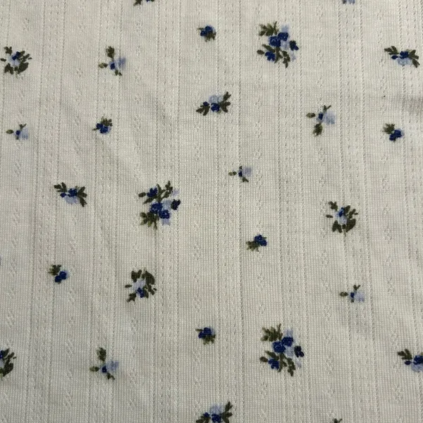 Wild Fable Floral Print Tank Top - Cream and Blue - Image 4