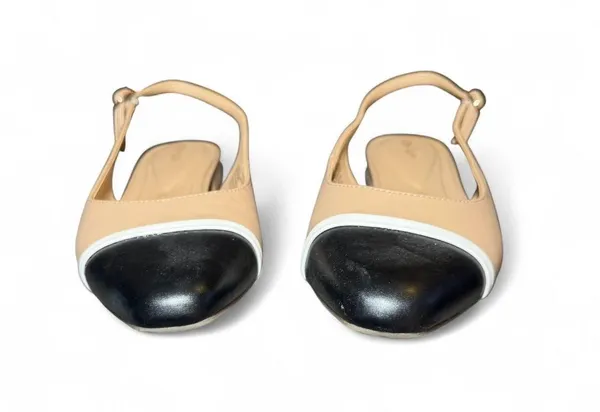 Women’s size 11 On 34th Avril Capped-toe Slingback flats black tan - Image 2
