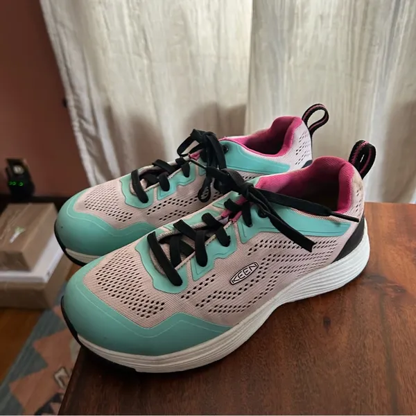 KEEN Utility Sparta II Alloy Toe Work‎ Shoes Sneakers Teal Blue Pink Women's 7 - Image 3