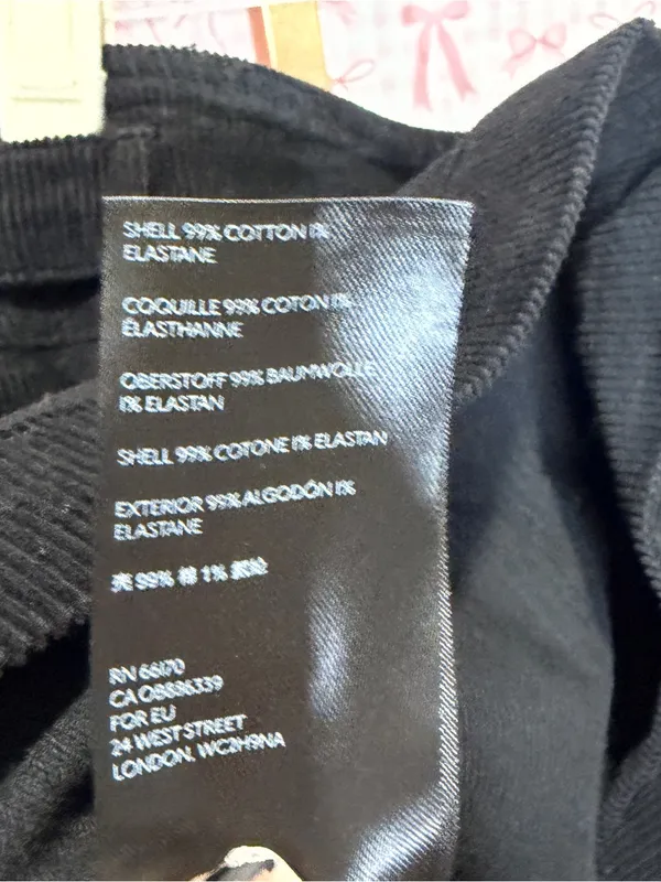 Urban Outfitters Black Corduroy Harmony Mini Skirt Diagonal Zip Classic Y2K XS - Image 5