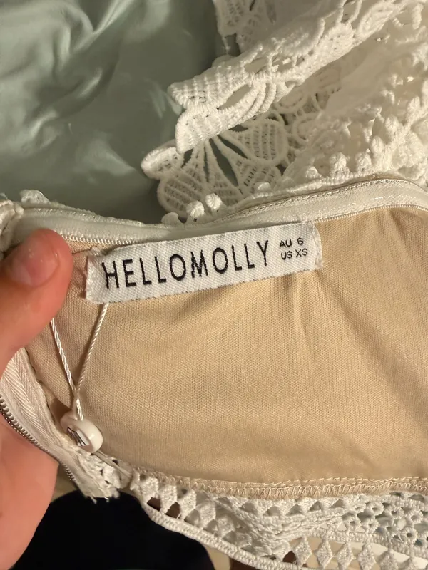 Hello Molly White Lace Crop Top - Image 3