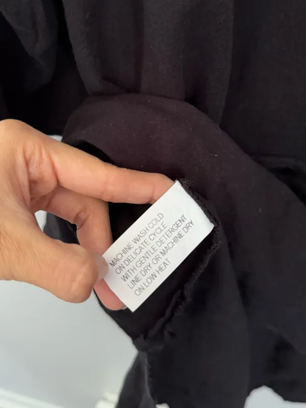 Zen Cheyenne 1X Tunic Top Black‎ Lagenlook Oversized Relaxed Linen - Image 6