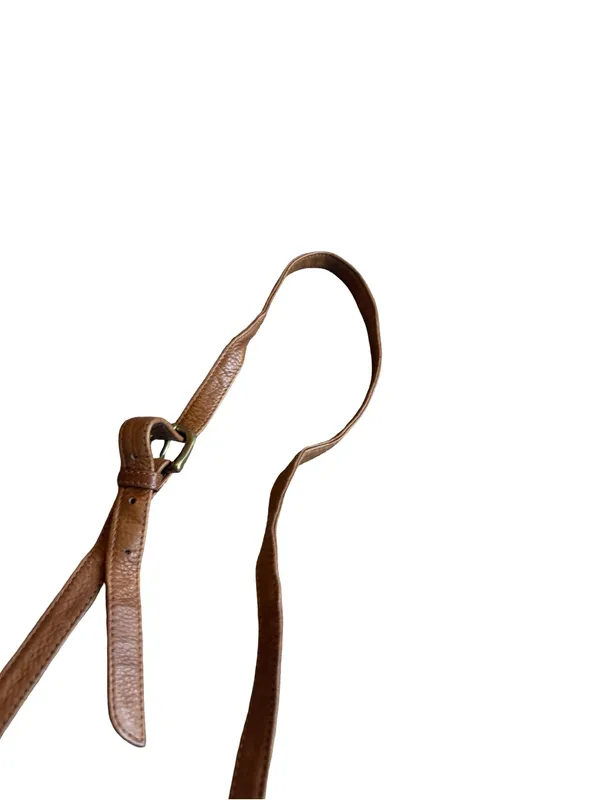 Fossil 75082 Cognac Leather Crossbody Bag Flap Front Purse Snap One Size Women's - Image 4