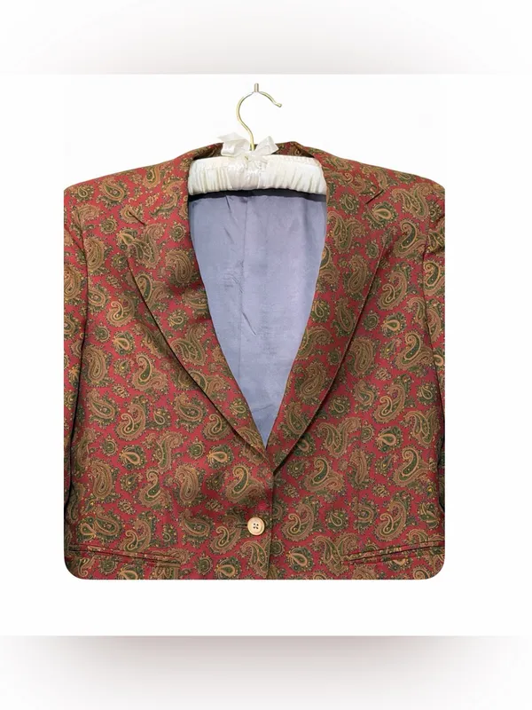 Vintage Mid 1980’s Schriver’s Corbin LTD Women’s Paisley Blazer Jacket Size S - Image 9
