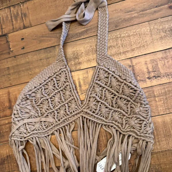 HANDMADE Crochet Bra‎ Top Tan - Image 3
