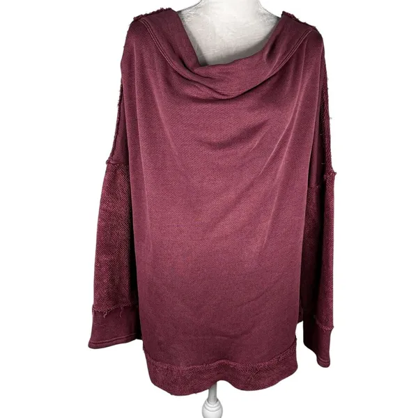 Free People Otto Slouchy Sweatshirt Tunic Oversized Jasper Rose M - Image 13