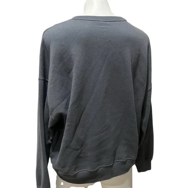 Hollister Sweatshirt Womens Size L Gray Crew Neck Pullover Logo Graphic - Image 4