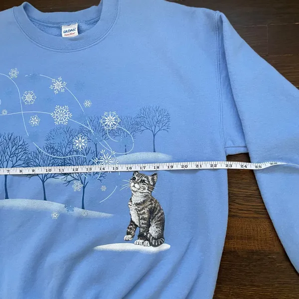 Blue Cat Crewneck Sweatshirt - Image 4