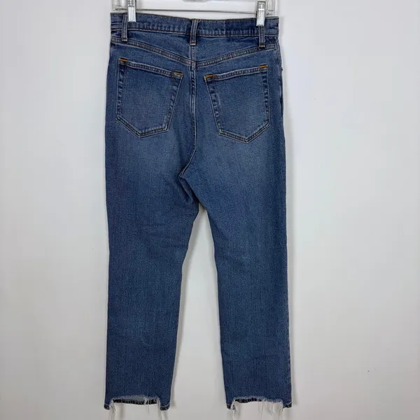 Abercrombie & Fitch The Ankle Straight Ultra High Rise Distressed Size 29/8 Long - Image 7