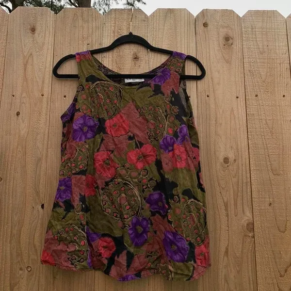 Vintage tank top size large spring summer Whimsygoth date cottagecore‎ - Image 2