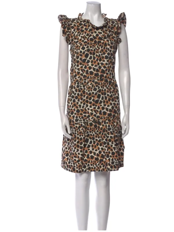New York Leopara Print Tiered Ruffle Dress. Size Medium NWOT - Image 2