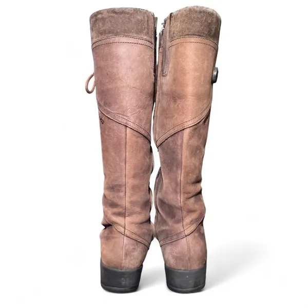Teva Cove Women’s 7.5 Brown Tall Leather Zip Waterproof Boots Riding Style - Image 6