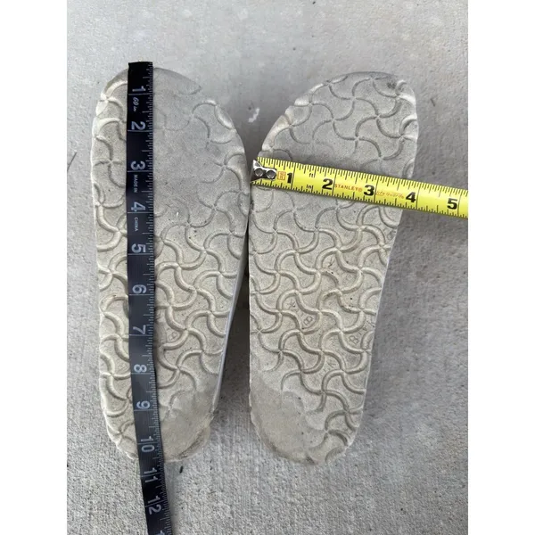 Birkenstock Arizona Unisex White Birko-Flor Sandals EU 39⁠ Cork Slide Buckle⁠ - Image 9