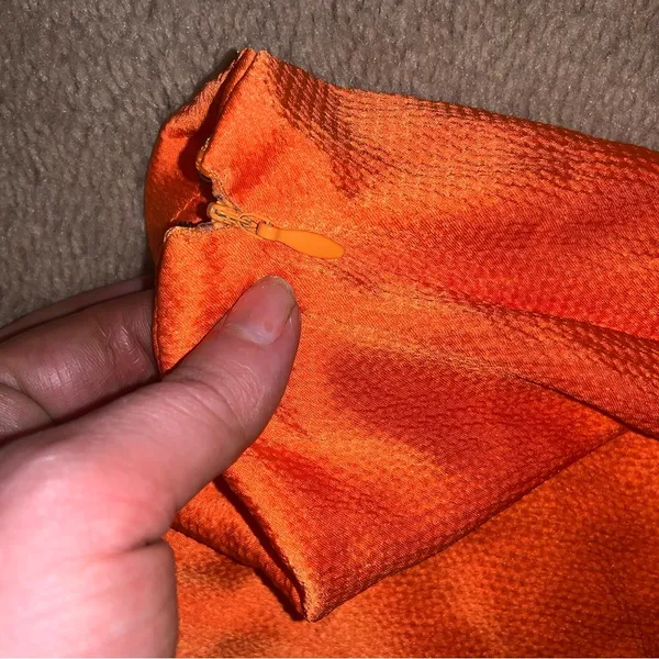 Free People Blaze Orange All The Way Satin Mini Skirt summer classic casual - Image 6