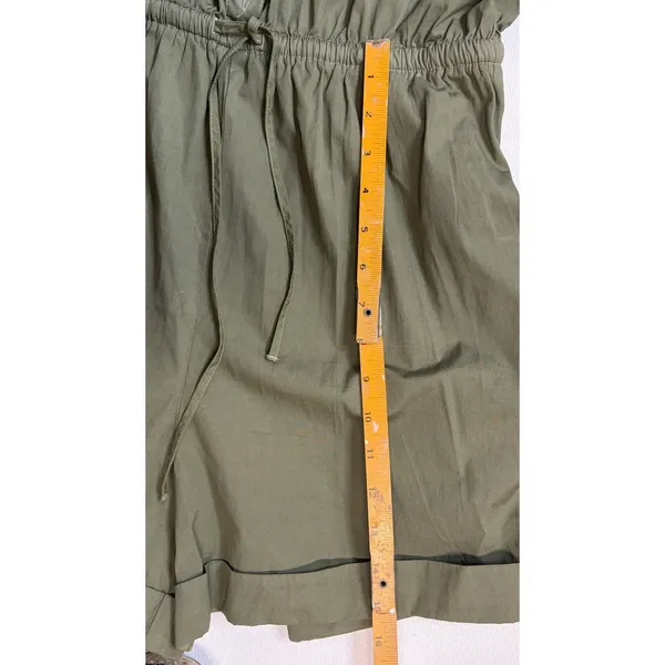 J.Crew Olive Green Cotton‎ Poplin Long Sleeve Romper Button Front Medium NWT - Image 10