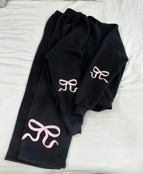 Edikted Bonney Bow Detail Hoodie Sweatpants Set - Image 4