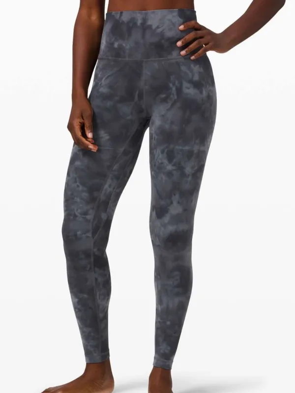 Lululemon Align Pant Diamond Dye Full Length Leggings Size 8 Pitch Graphite Gray - Image 2