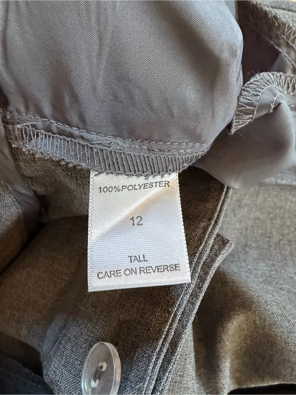 New York & Company Gray Straight Leg Dress Pants Size 12 Tall Career - Image 5