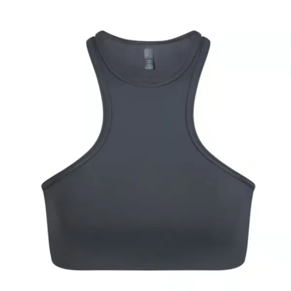 Skims (B10) Swim High Neck Racerback Bikini Top - gunmetal NWT - Image 3