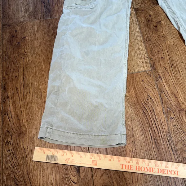 American Eagle Cargo Pants Womens 00 Regular‎ Green Khaki Utility Stretch Baggy - Image 11