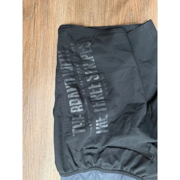 Adidas Women Black Grey‎ Athletic Training Shorts Three Stripes Graphic Small - Image 4