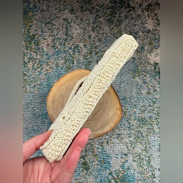 Vintage 50/60’s woven plastic bridal wedding clutch bag - Image 4