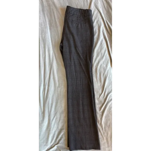 Van Heusen Women Gray Glen Plaid Bootcut Dress Pants Size 6 Short Stretch Office - Image 6