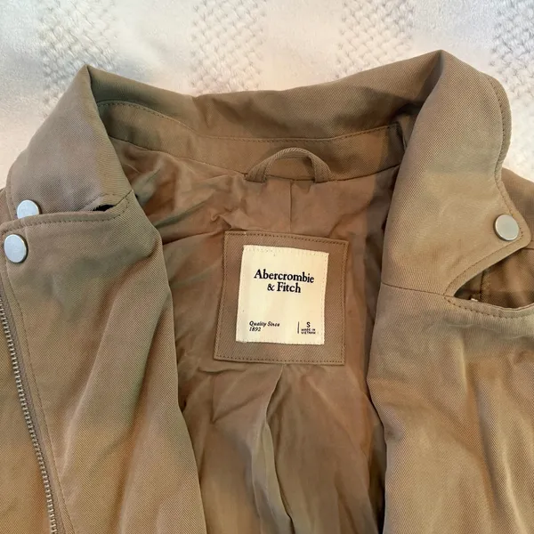 new abercrombie & fitch drapey moto full zip jacket size small S - Image 3