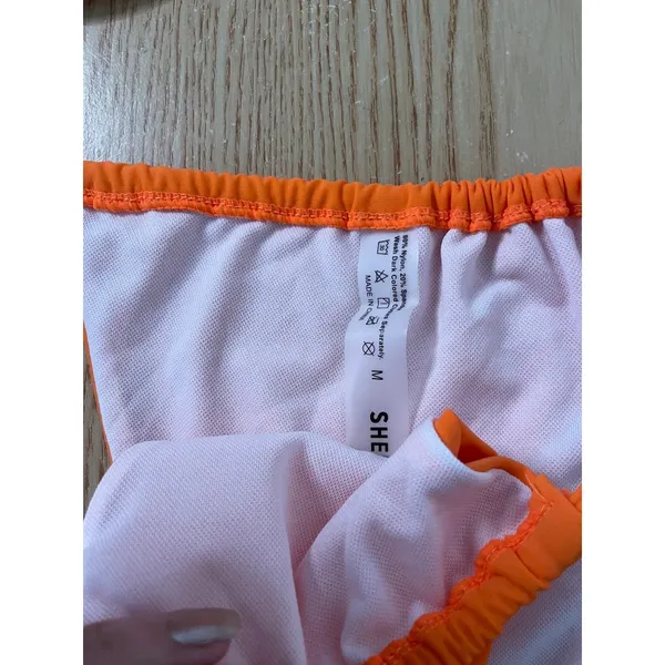 B6 New Women’s 2Pc SHEIN Bikini 👙 Set Cheeky Orange size Medium - Image 6