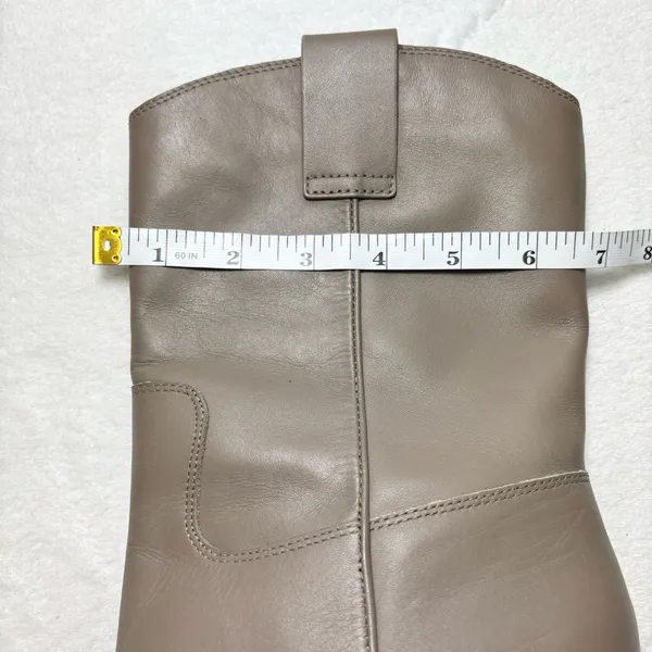 Franco Sarto‎ Taupe Leather Upper Women's Valor Mid Shaft Cowboy Boots Size 9.5 - Image 10