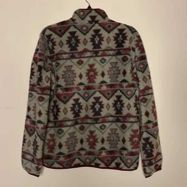 Weatherproof Vintage- NWT Aztec Southwest Printed Fleece Pullover- Size S - Image 3