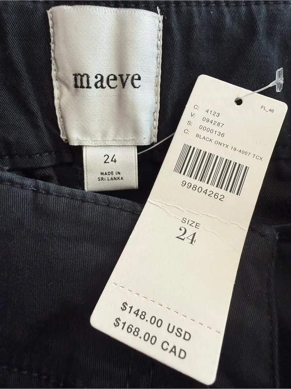 Anthropologie Maeve Scallop Wide-Leg Pants Size 24 Black - Image 9