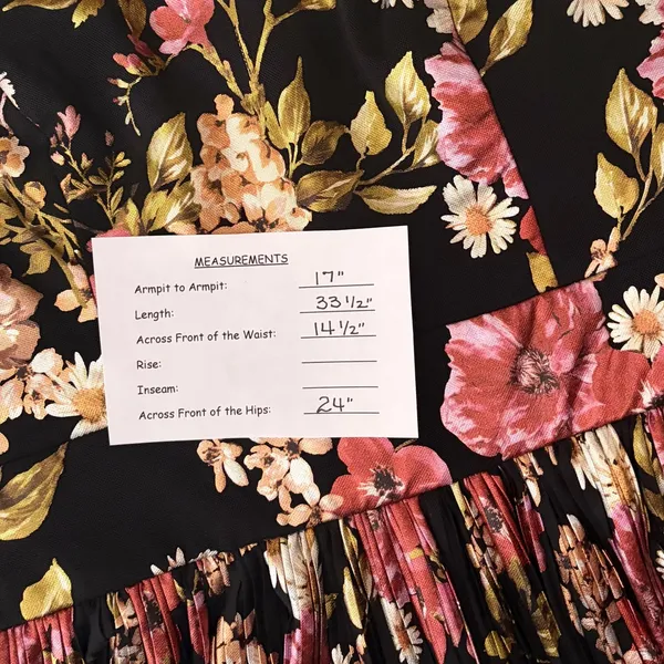 NWT!! DRESS THE POPULATION Libby Floral‎ Tiered Mini Dress Strapless Black Large - Image 15