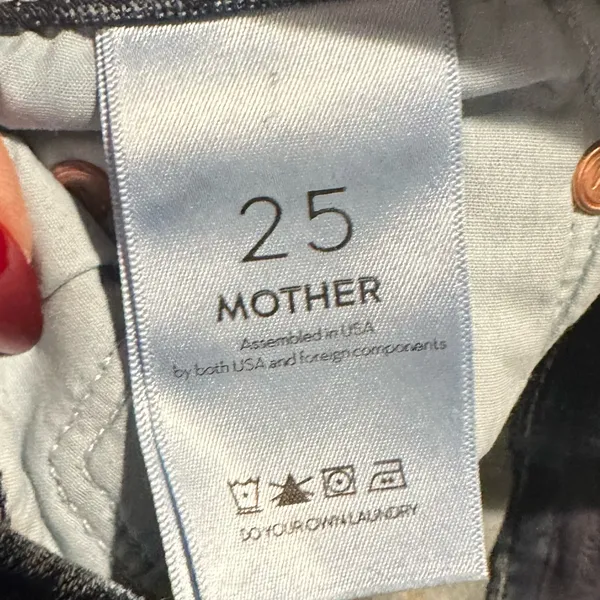 Mother The Looker Crop On The Edge Wash Blue Minimalist Jeans 25 - Image 11