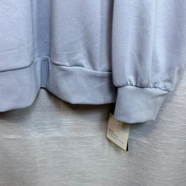 Halara Cloudful Mock Neck Oversized Sweatshirt Light Blue Grey Women Large NWT - Image 4