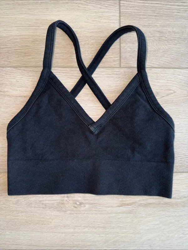 Alo Ribbed Seamless Low Back Bra - Image 2