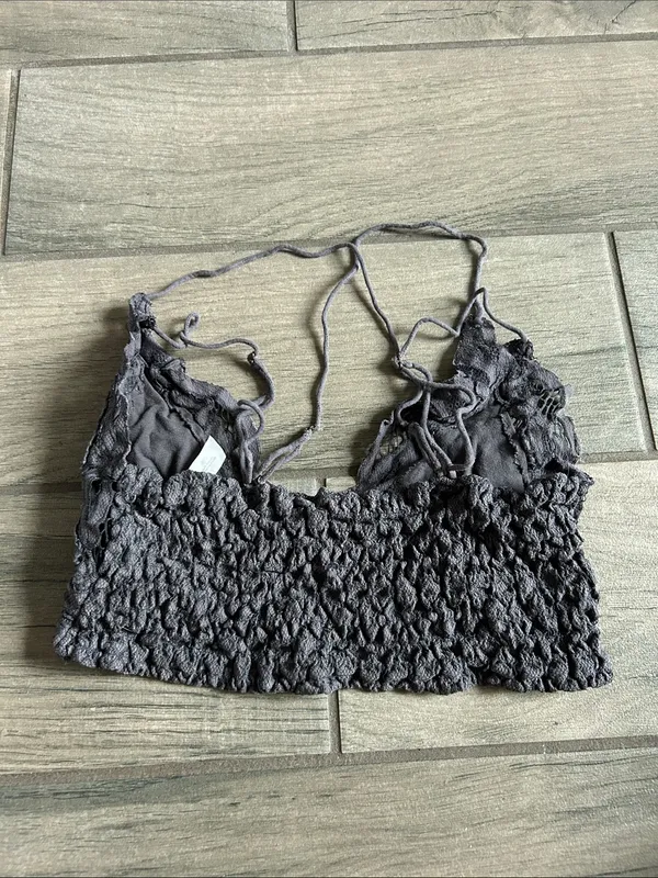 Crochet Lace Camisole Bralette in Gray - Unbranded - Image 3