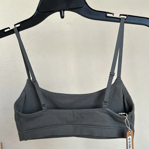 Skims Cotton Jersey Scoop Neck Wireless‎ Comfort Bralette In Juniper Size XXS - Image 5