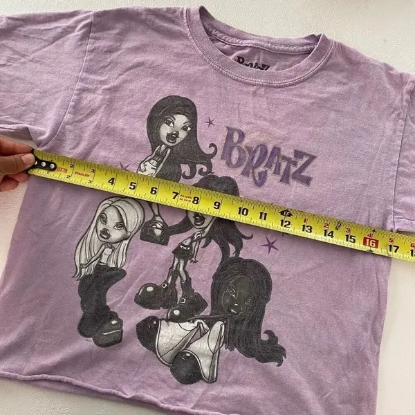 Bratz Graphic Tee | Purple Y2K Baby Tee | Size XS - Image 5