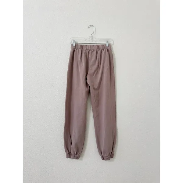 John Galt by Brandy Melville Mauve Pink Fleece Jogger Sweatpants One Size - Image 2