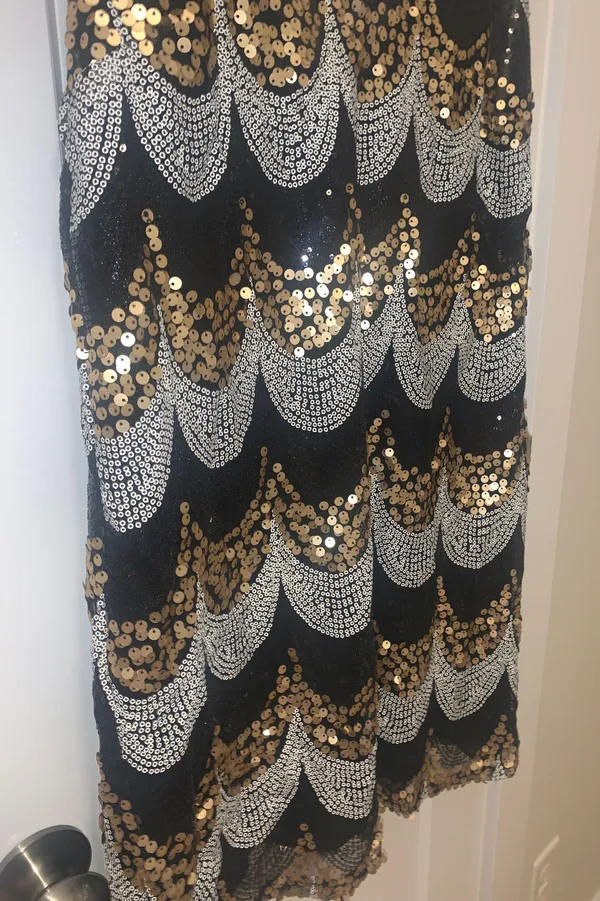 Banana Sequin Semi-Formal Dress - Image 3