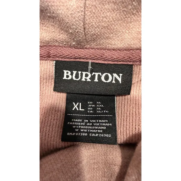 Burton Ellmore PO Cowl Neck Pullover Mauve Heathered Hoodie XL 19596 - Image 4