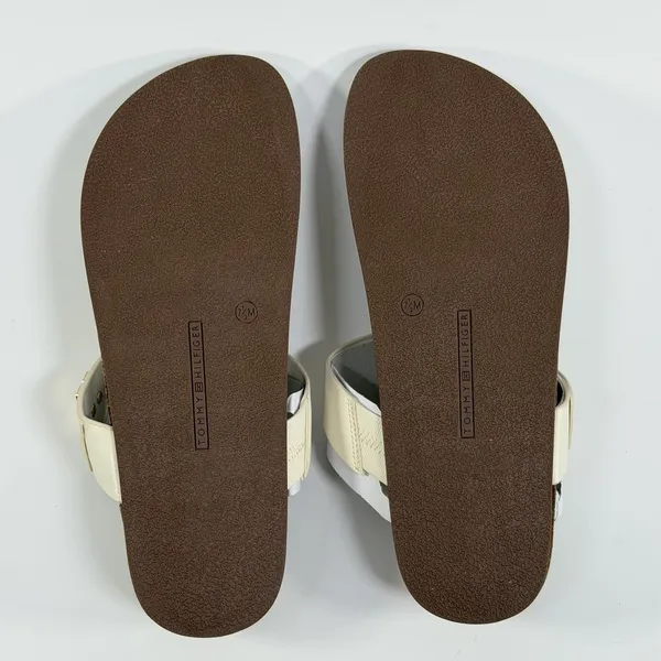 Tommy Hilfiger Size-7.5M Womens White Tobeach Thong Sandals - Image 4