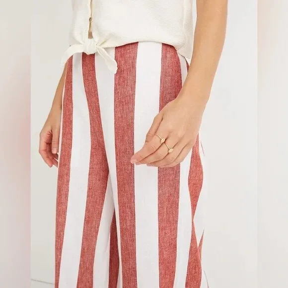 Madewell Huston Pull-On Crop Pants in Evelyn Stripe M - Image 4